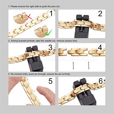SHEGRACE Stainless Steel Panther Chain Watch Band Bracelets(JB664A)-4
