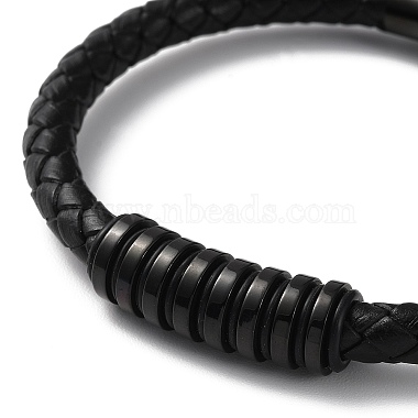 кожаный плетеный браслет на круглом шнуре(BJEW-F460-06EB)-2