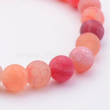 Natural Weathered Agate(Dyed) Stretch Beads Bracelets(BJEW-JB02513-01)-2