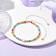 Rainbow Style Glass Seed Beads Braided Bead Bracelets for Women(BJEW-JB10064)-2