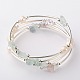 Bracelets enroulés avec puces de pierre gemme(X-BJEW-JB01518-01)-1