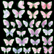 PVC Plastic Luminous Wall Stickers, Glow in The Dark Wall Decoration, Butterfly Pattern, 600x300mm(DIY-WH0384-005)