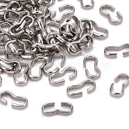 304 Stainless Steel Quick Link Connectors, Chain Findings, Number 3 Shaped Clasps, Stainless Steel Color, 8x4x1mm(STAS-R063-16)