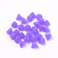 Opaque Acrylic Rivet Beads, Garment Accessories, Cone, DarkOrchid, 5.5x5.5mm, Hole: 1mm; about 5755pcs/500g(SACR-R902-27F)