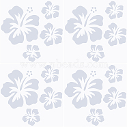 PET Self Adhesive Car Stickers, Waterproof Floral Car Decorative Decals for Car Decoration, Silver, 150x150x0.2mm(STIC-WH0010-05B)
