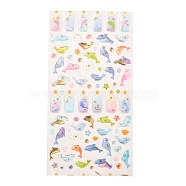 Epoxy Resin Sticker, for Scrapbooking, Travel Diary Craft, Fish Pattern, 4~39x4~36mm(DIY-A016-04C)