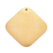 304 Stainless Steel Pendants, Manual Polishing, Stamping Blank Tag, Laser Cut, Rhombus, Golden, 22.5x22.5x0.8mm, Hole: 1.2mm, Diagonal Length: 22.5mm, Side Length: 18mm(STAS-L238-086-G)