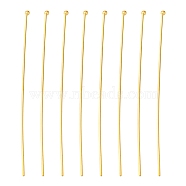 Brass Ball Head pins, Nickel Free, Golden Color, Size: about 0.6mm thick(22 Gauge), 50mm long, head: 1.5mm(RP0.6X50MM-NFG)