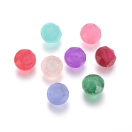 K9 Glass Rhinestone Cabochons, Pointed Back, Faceted, Flat Round, Mixed Color, 8x5mm(RGLA-L008-A-M)