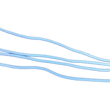 Nylon Elastic Cords, Twist Cord, Round, Aqua, 2.5mm