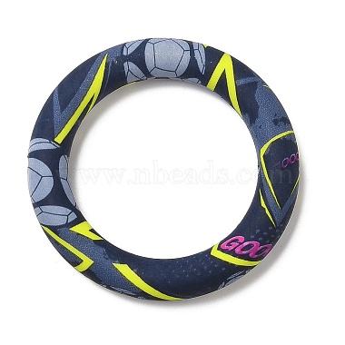 Prussian Blue Ring Silicone Pendants