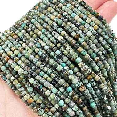 Cube African Turquoise(Jasper) Beads