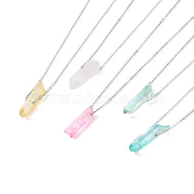 Mixed Color Quartz Crystal Necklaces