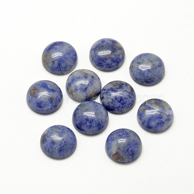12mm Half Round Blue Spot Stone Cabochons