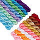 Pandahall Elite 16 bundles 16 couleurs de cordons en polyester tressé(OCOR-PH0001-99)-1
