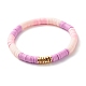 Synthetic Hematite & Polymer Clay Heishi Beads Stretch Bracelets Set(BJEW-JB07380)-6