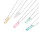 Natural Quartz Crystal Nuggets Pendant Necklace with 304 Stainless Steel Cable Chains(NJEW-JN03844)-1