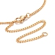 Brass Human Hug Pendant Necklace with 201 Stainless Steel Curb Chains for Women(NJEW-I114-01G)-4