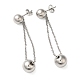 Non-Tarnish 304 Stainless Steel Stud Dangle Earrings(EJEW-Q386-01P)-2