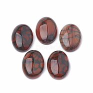 Natural Agate Cabochons,  Dyed, Oval, Chocolate, 25x18x7.5~8mm(X-G-S330-15A)