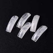 Natural Quartz Crystal Connector Charms, Rock Crystal, Arch Links, 36.5~37.5x9.5~10x7mm, Hole: 1mm(G-C015-01E)