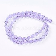 Faceted Imitation Austrian Crystal Bead Strands, Grade AAA, Bicone, Alice Blue, 4x4mm, Hole: 0.7~0.9mm, about 200pcs/strand, 28 inch(G-M180-4mm-04A)