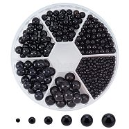 Imitation Pearl Acrylic Beads, No Hole, Round, Black, 8x2cm(OACR-PH0001-05B)
