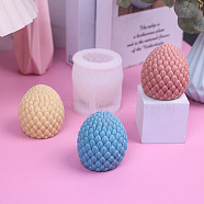 DIY Silicone Candle Molds, for Scented Candle Making, Christmas Pine Cone, White, 1x6x7cm(WG44995-01)