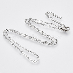 304 Stainless Steel Cable Chains Necklace, with Lobster Claw Clasps, Nickel Free, Platinum, 16.4 inch(41.8cm)(STAS-T053-01P-NF)