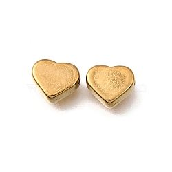 Valentine's Day 304 Stainless Steel Spacer Beads, Heart, Ion Plating(IP), Real 18K Gold Plated, 6x7x3mm, Hole: 1.2mm(STAS-L315-075G-06)