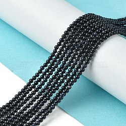 Synthetic Blue Goldstone Beads Strands, Grade A, Round, 3mm, Hole: 0.5mm, about 136pcs/strand, 15.87''(40.3cm)(G-N0200-01D-3mm)