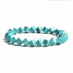 Turquoise Bracelet with Elastic Rope Bracelet, Male and Female Lovers Best Friend(DZ7554-17)
