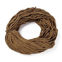 Cotton Thread Cords, 3-Ply, For Jewelry Making, Coffee, 5~5.8mm, 109.4 yard(100m)/bundle(OCOR-C001-02I)