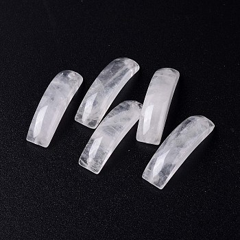 Natural Quartz Crystal Connector Charms, Rock Crystal, Arch Links, 36.5~37.5x9.5~10x7mm, Hole: 1mm