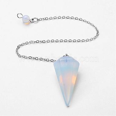 Natural & Synthetic Mixed Stone Hexagonal Pointed Dowsing Pendulums(G-D847-M)-3