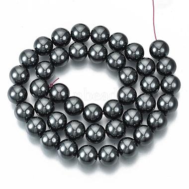 Non-magnetic Synthetic Hematite Beads Strands(G-Q892-10mm)-3