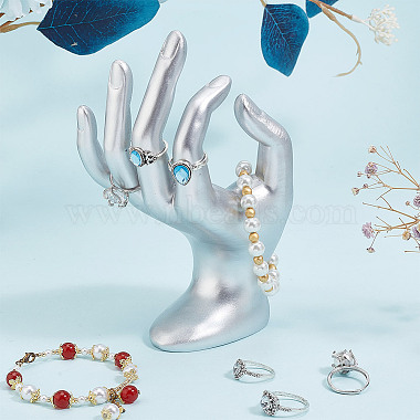 présentoir de bijoux à main mannequin en résine(RDIS-WH0009-015A)-3