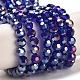 Faceted(32 Facets) Electroplate Glass Beads Strands(X-EGLA-R016-4m-1)-2