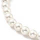 bracelet coulissant en perles de coquillage avec chaîne serpent en laiton(BJEW-B066-01B-01)-2