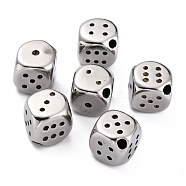 304 Stainless Steel Beads, Dice, Stainless Steel Color, 10x10x10mm, Hole: 2mm(STAS-B011-12AS)