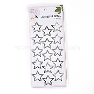 Acrylic 3D Stickers, for DIY Scrapbooking and Craft Decoration, Silver, 230x105mm(STIC-PW0012-08E)