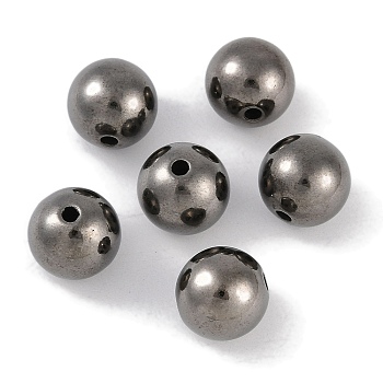 CCB Plastic Round Beads, Gunmetal, 11.5mm, Hole: 2mm