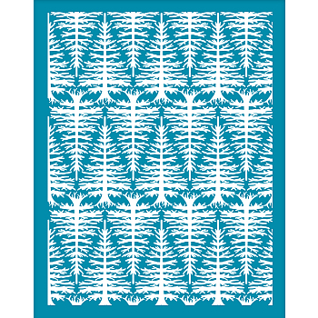 Silk Screen Printing Stencil, for Painting on Wood, DIY Decoration T-Shirt Fabric, Tree Pattern, 100x127mm