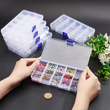 15 Grids Plastic Bead Storage Containers(CON-WH0086-053C)-2