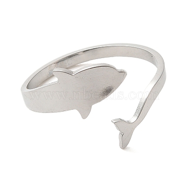 Non-Tarnish 304 Stainless Steel Open Cuff Rings(RJEW-K262-01A-P)-2