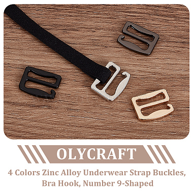 32Pcs 4 Colors Zinc Alloy Underwear Strap Buckles(FIND-OC0003-08A)-4