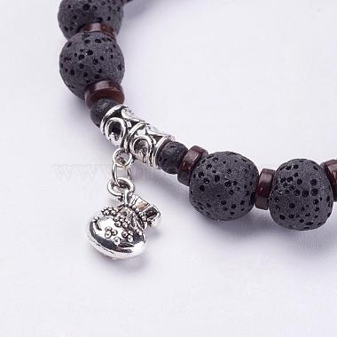 Dyed Natural Lava Rock Beads Stretch Bracelets(BJEW-G567-27)-3