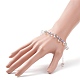 Imitation Austrian Crystal Glass Teardrop Beaded Bracelet(BJEW-TA00171-01)-3