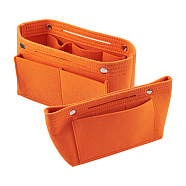 Felt Tarp Zip Cosmetic Pouches, Rectangle, Dark Orange, 15.1x31x9cm, Unfold: 15.1x22x9.4mm(GN-TAC0001-05C)
