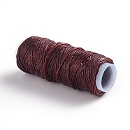 Waxed Polyester Cord, for Jewelry Making, Dark Red, 0.8mm, about 30m/roll(YC-WH0007-03B-36)